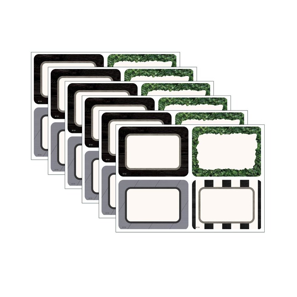 Modern Farmhouse Name Tags/Labels - Multi-Pack, 36 Per Pack, 6 Packs. Picture 1