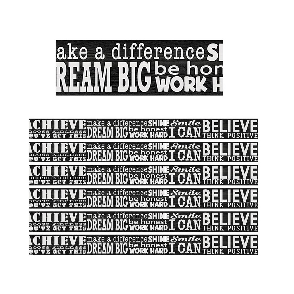 Modern Farmhouse Positive Sayings Straight Border Trim, 35 Ft Per Pack, 6 Packs. Picture 1
