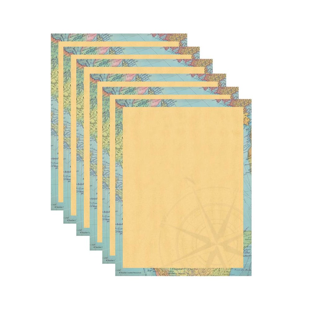 Travel the Map Computer Paper, 8.5" x 11", 50 Sheets Per Pack, 6 Packs. Picture 1