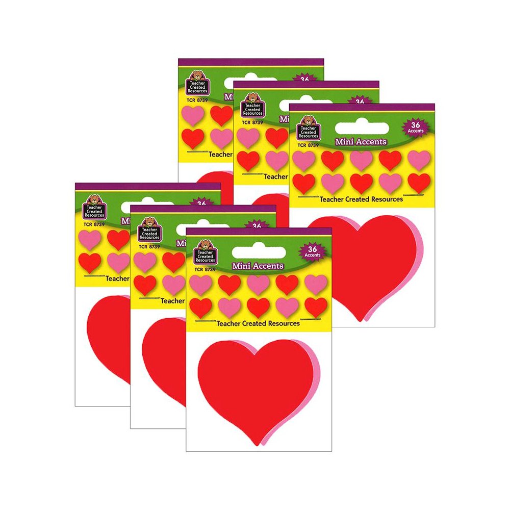 Hearts Mini Accents, 36 Per Pack, 6 Packs. Picture 1