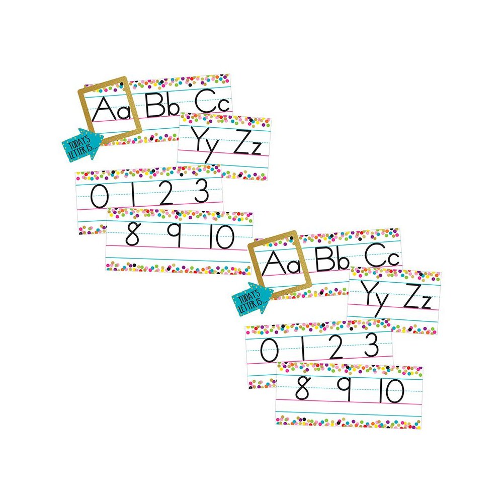 Confetti Alphabet Line Bulletin Board Set, 2 Sets. Picture 1
