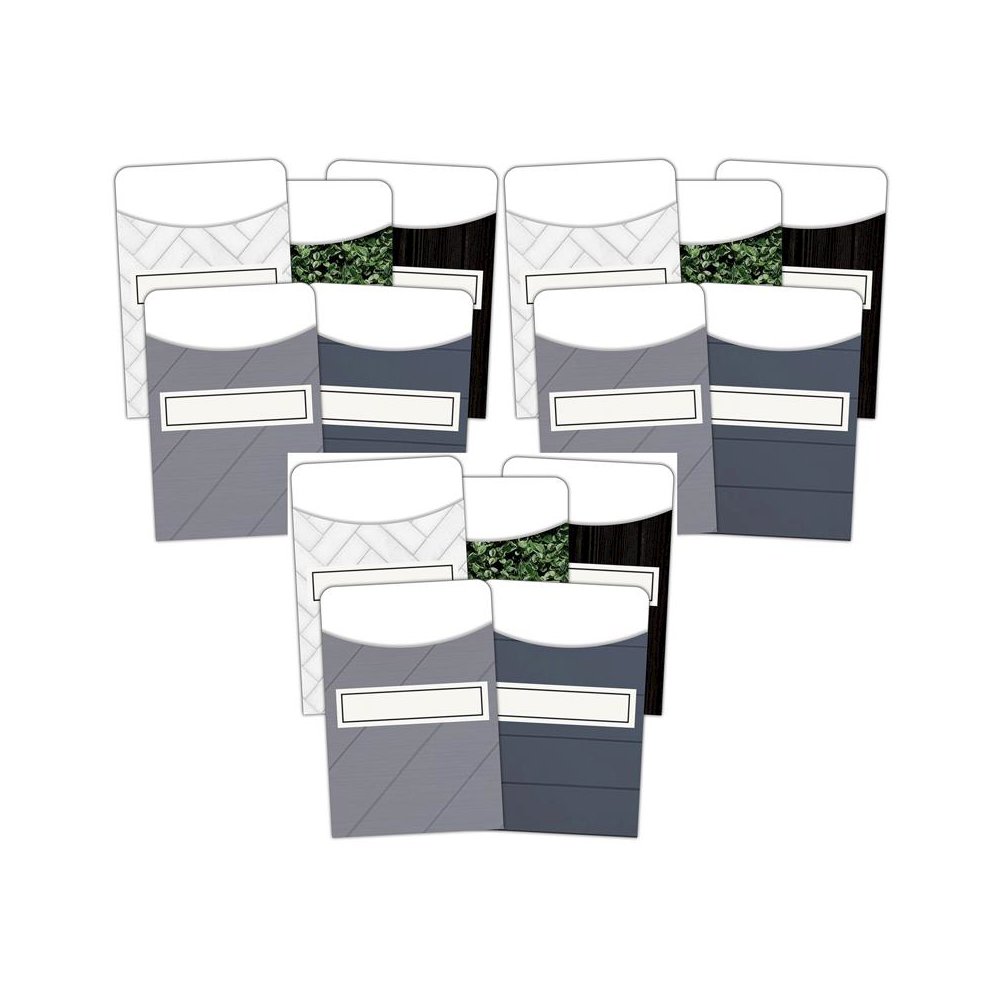 Modern Farmhouse Library Pockets - Multi-Pack, 35 Per Pack, 3 Packs. Picture 1