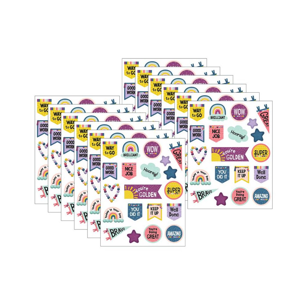 Oh Happy Day Stickers, 120 Stickers Per Pack, 12 Packs. Picture 1