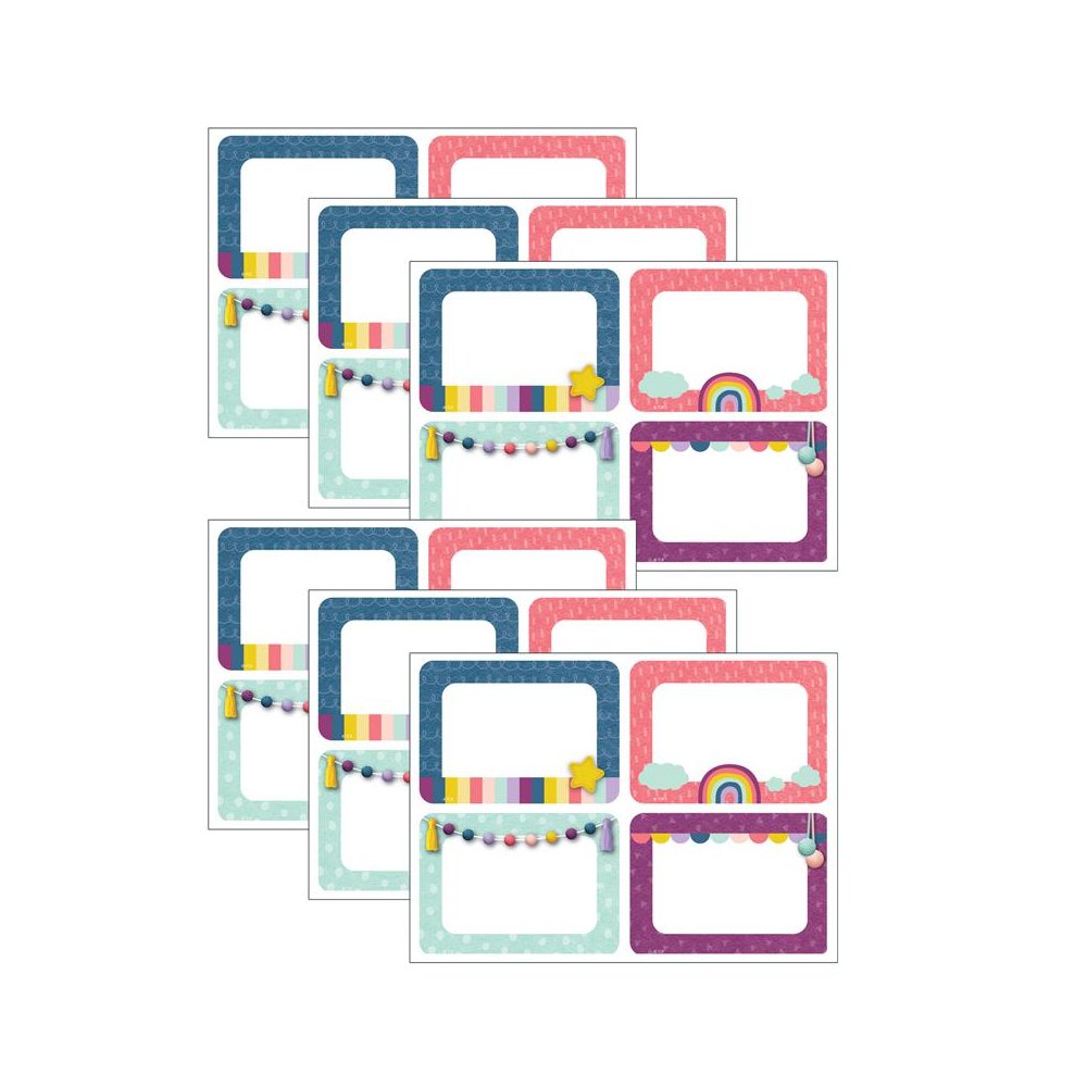 Oh Happy Day Name Tags/Labels - Multi-Pack, 36 Per Pack, 6 Packs. Picture 1
