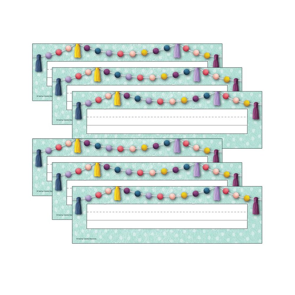 Oh Happy Day Flat Name Plates, 36 Per Pack, 6 Packs. Picture 1