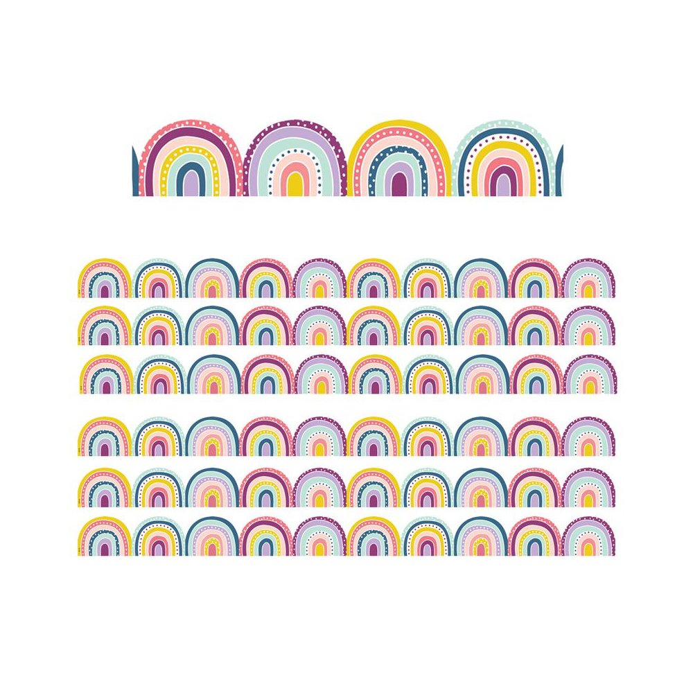 Oh Happy Day Rainbows Die-Cut Border Trim, 35 Feet, 6 Packs. Picture 1