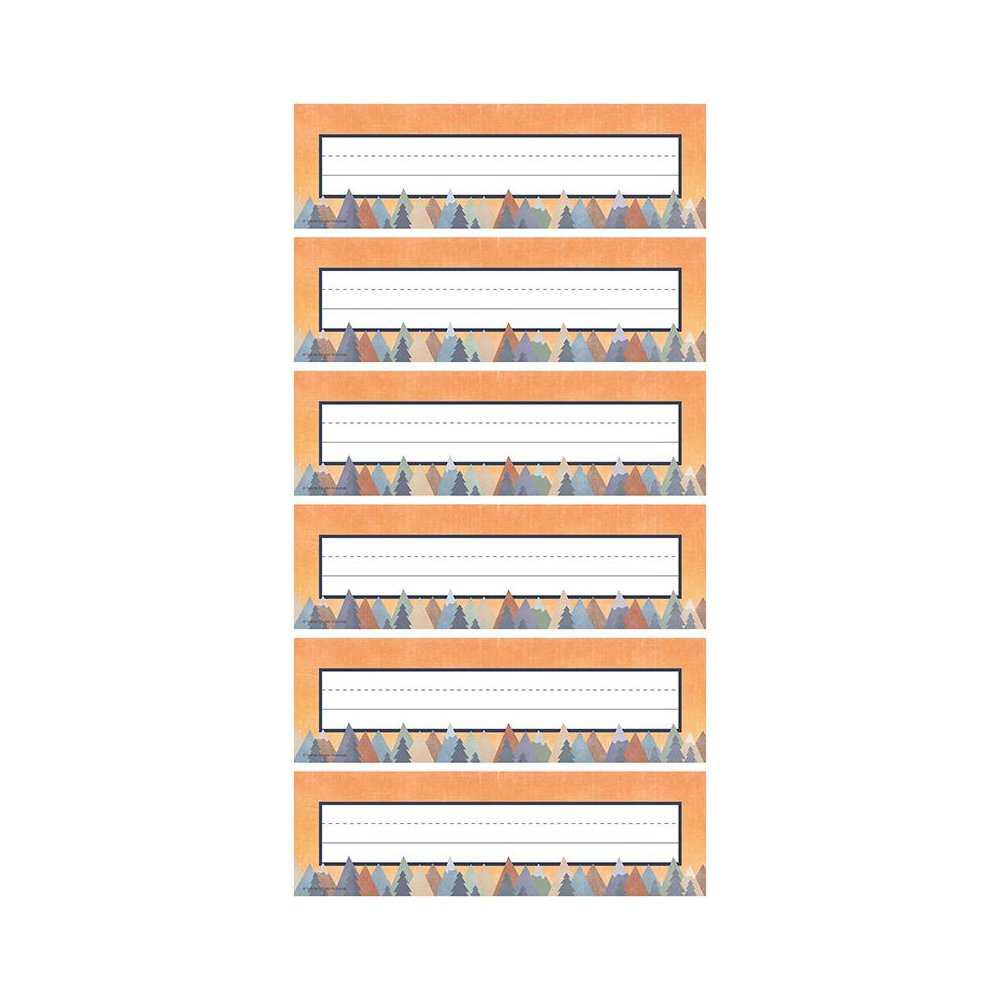 Moving Mountains Flat Name Plates, 36 Per Pack, 6 Packs. Picture 1