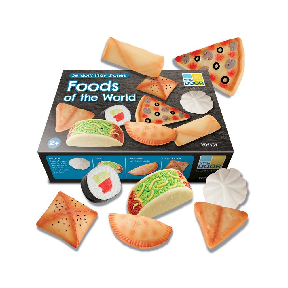 Sensory Play Stones, Foods of the World. Picture 1