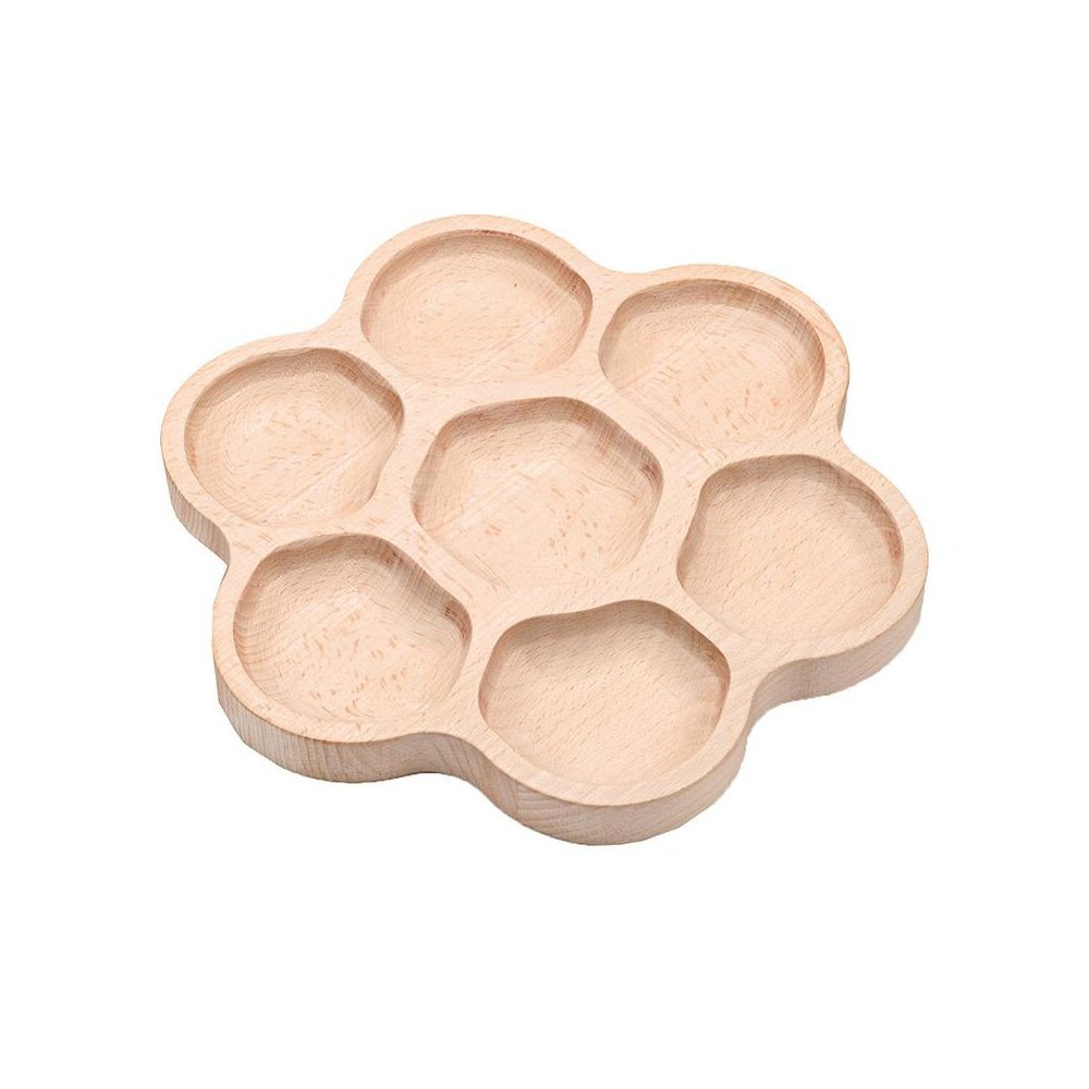 Natural Flower Tactile Tray, 6-Section. Picture 1