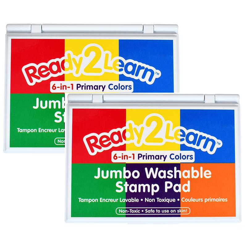 Jumbo Washable Stamp Pad - 6-in-1 - Pack of 2. Picture 1