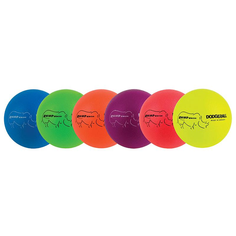 DODGEBALL SET/6 RHINO SKIN RAINBOW. Picture 1