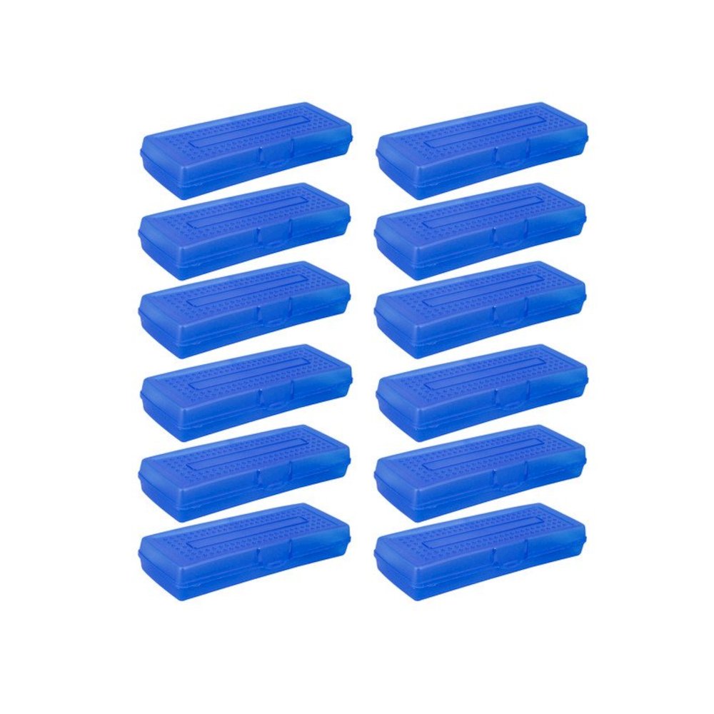 Single Mini Pencil Storage Case, Assorted Colors, Pack of 12. Picture 1