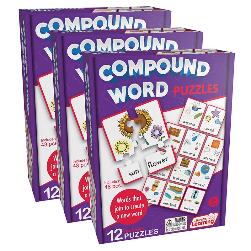 Compound Puzzles, 12 Per Set, 3 Sets. Picture 1