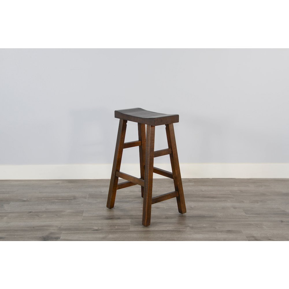 Bar Saddle Seat Stool, Wood Seat (Set of 2). Picture 4