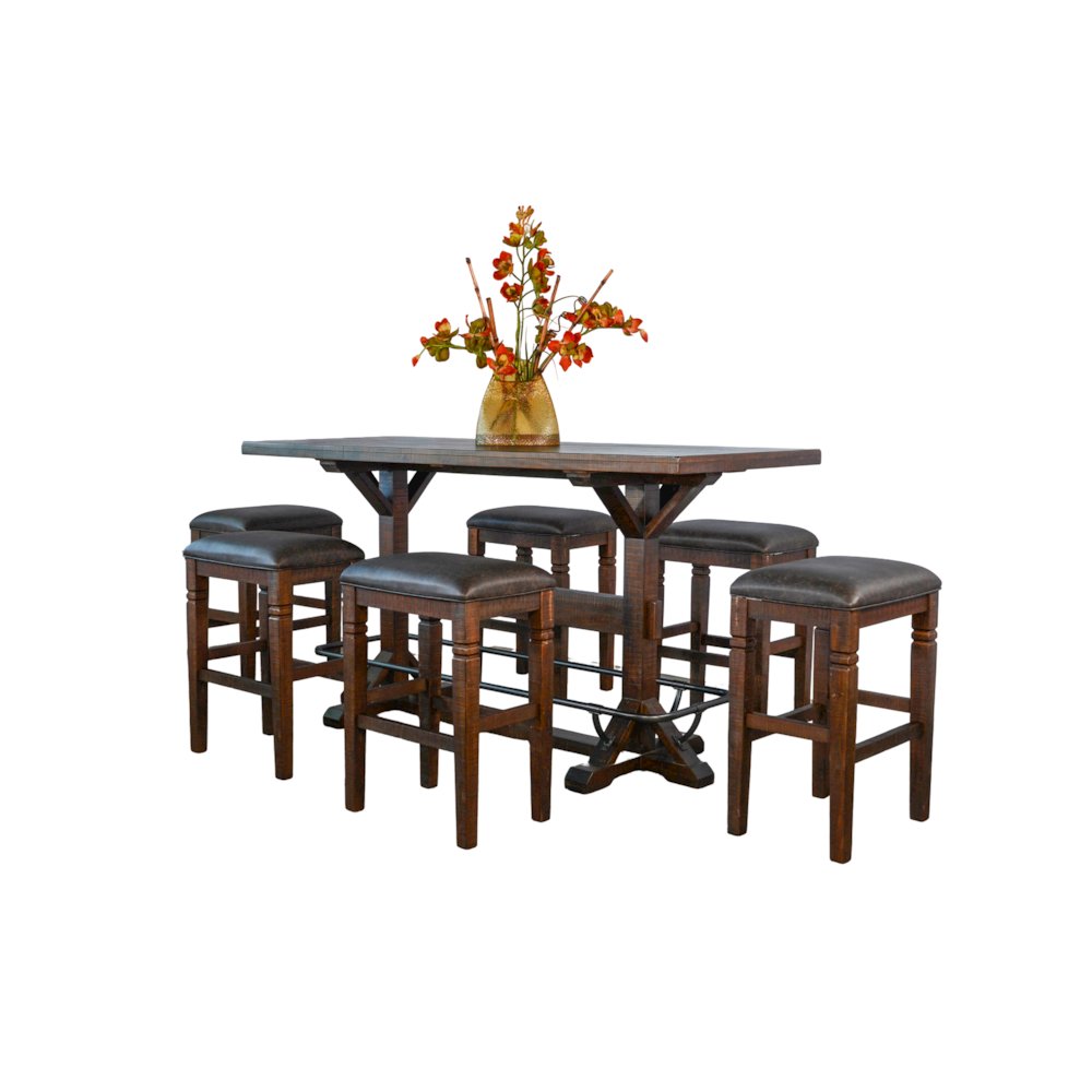 Homestead Rectangular Pub Table Set. Picture 1
