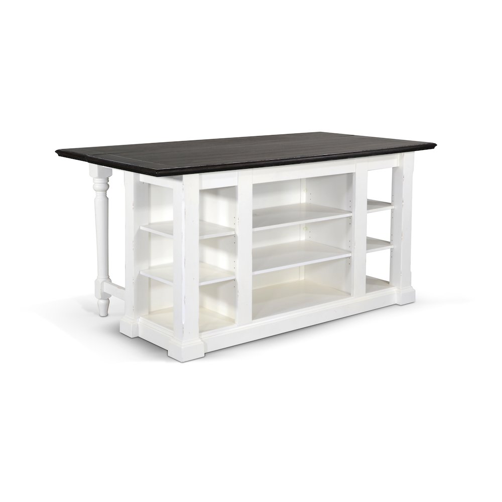 Sunny Designs Carriage House Kitchen Island, 13" Drop Leaf. Picture 1