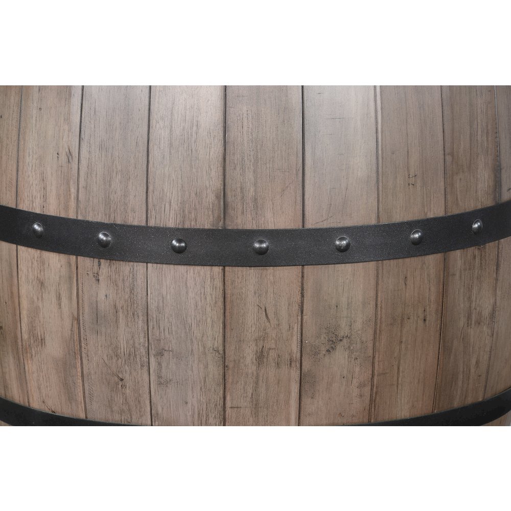 Round Pub Table with Wine Barrel Base. Picture 4