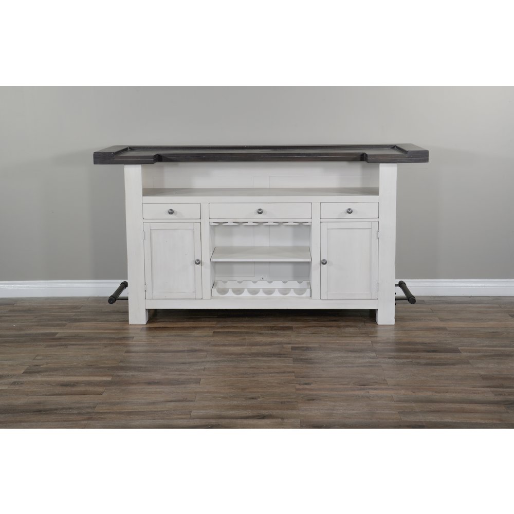 78" Farmhouse Wood Home Bar Set. Picture 3