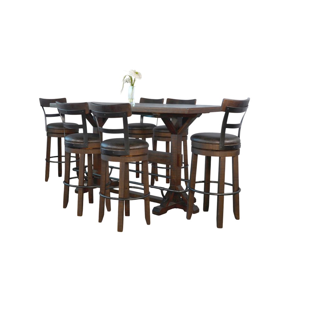 Homestead Rectangular Pub Table Set. Picture 1
