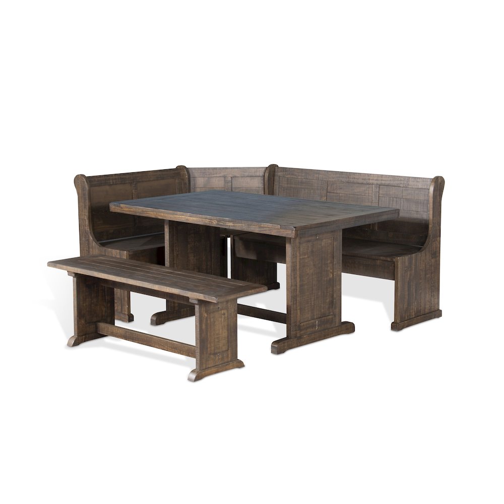 Wood Breakfast Nook Dining Set. Picture 1