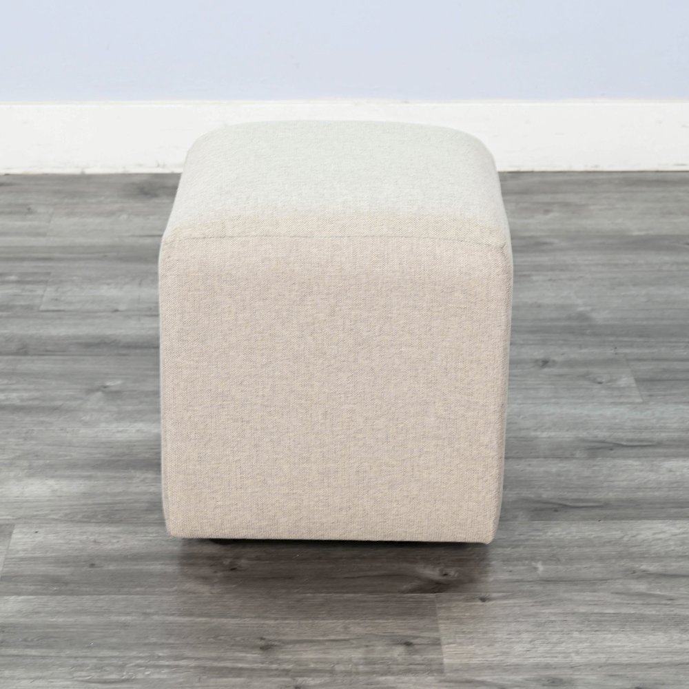 Gibson Ottoman Cushion Stool with Casters. Picture 4