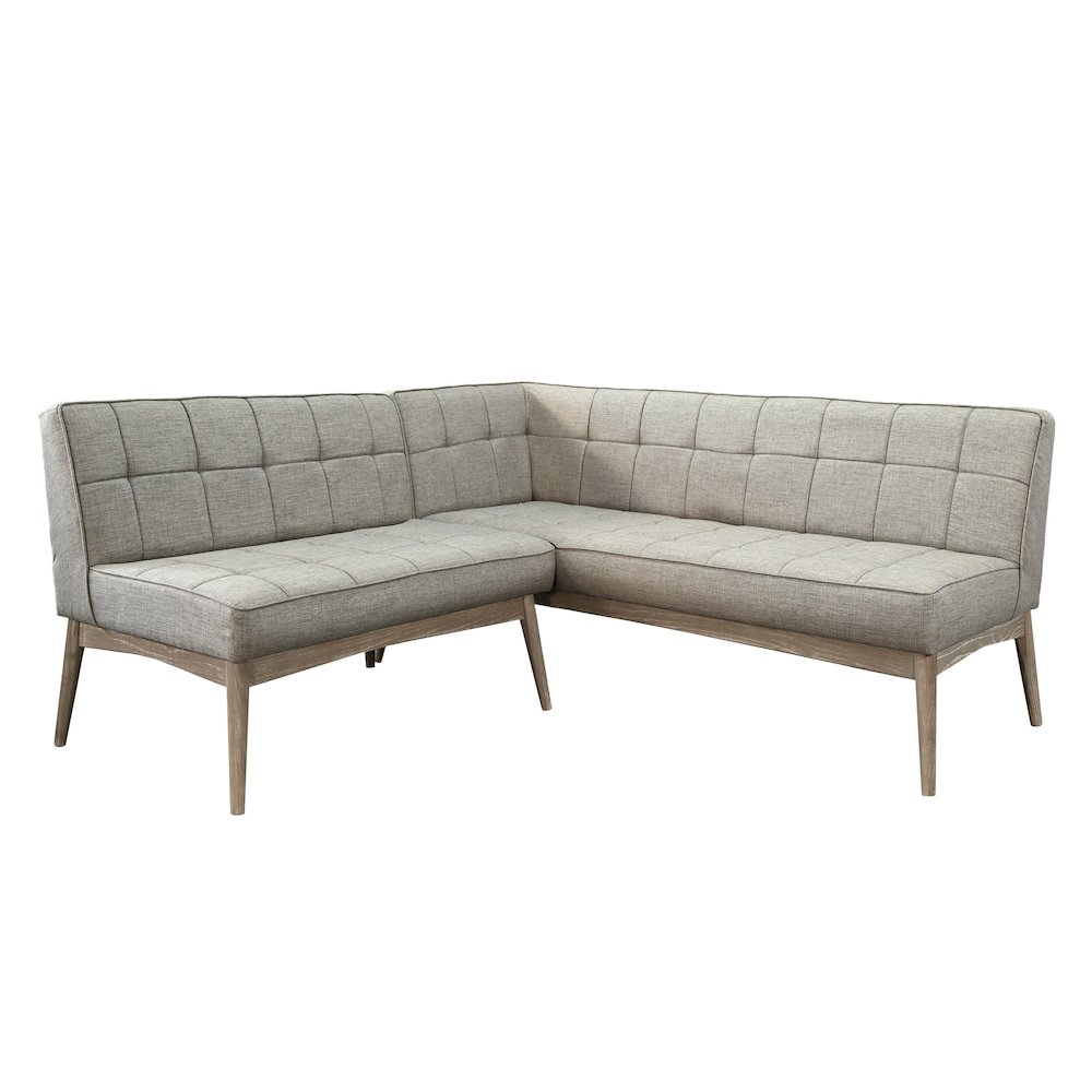 Mia Mid-Century Modern Tufted Upholstered Corner Dining Bench. Picture 1