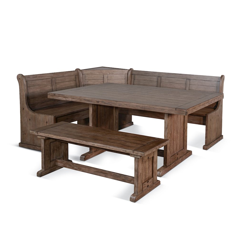 Wood Breakfast Nook Dining Set. Picture 1