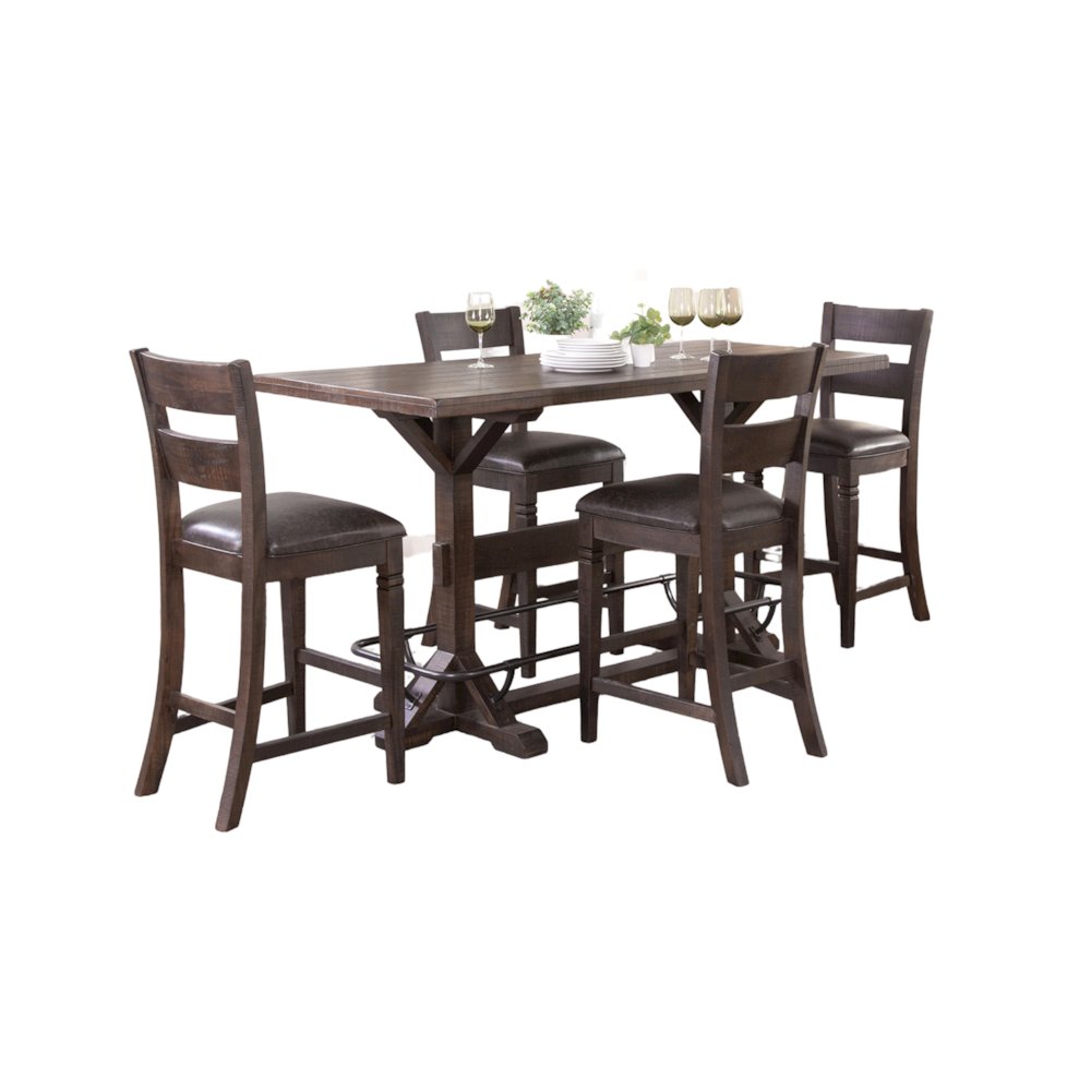 Homestead Rectangular Pub Table Set. Picture 1