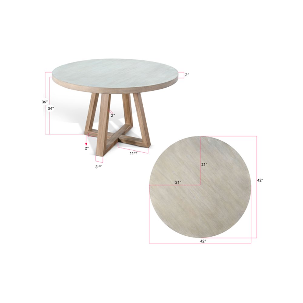 Rowan 48" Round Dining Table. Picture 3