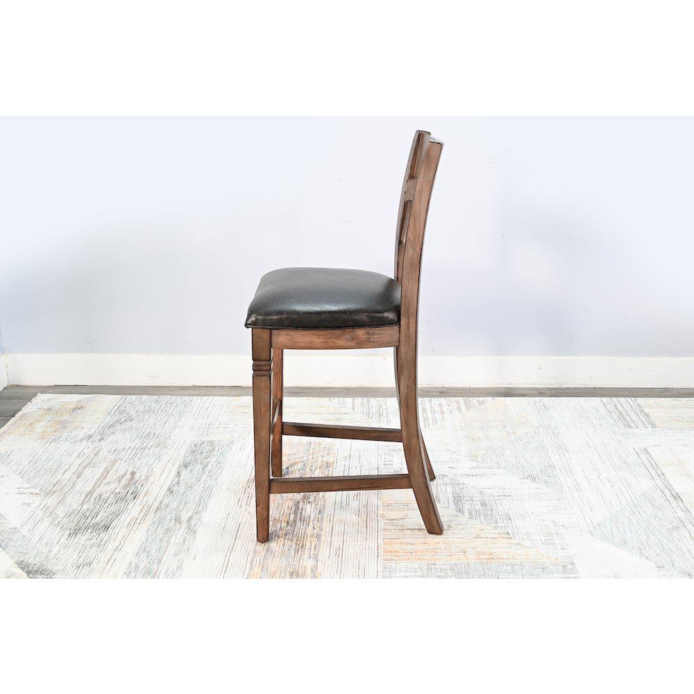 Bar Ladderback Barstool, Cushion Seat (Set of 2). Picture 4