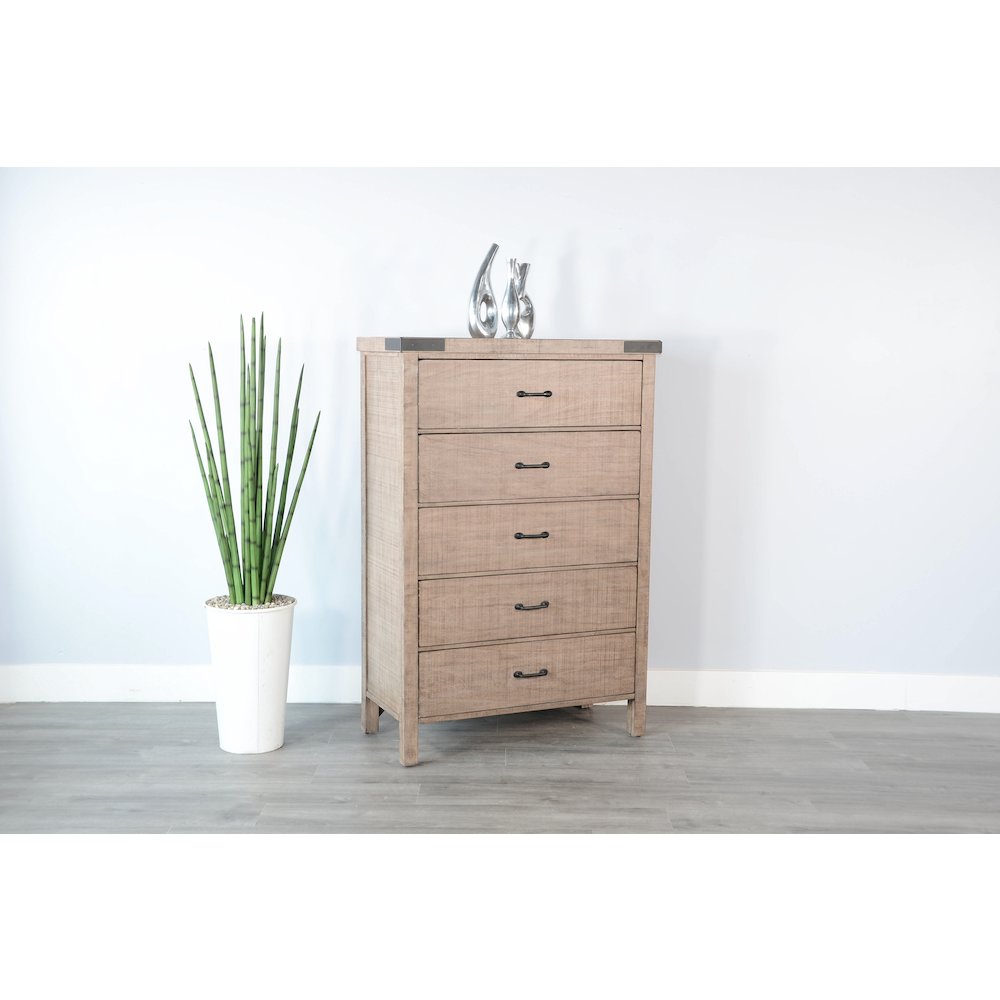 Sunny Designs Desert Rock Modern Mahogany Chest in Desert Rock/Light Brown. Picture 1