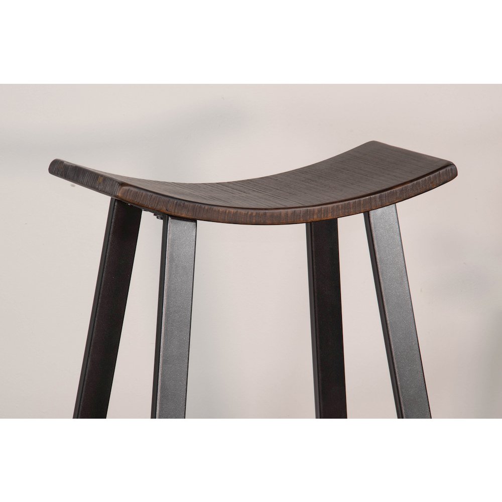 Saddle Seat Metal Barstool (Set of 2). Picture 4