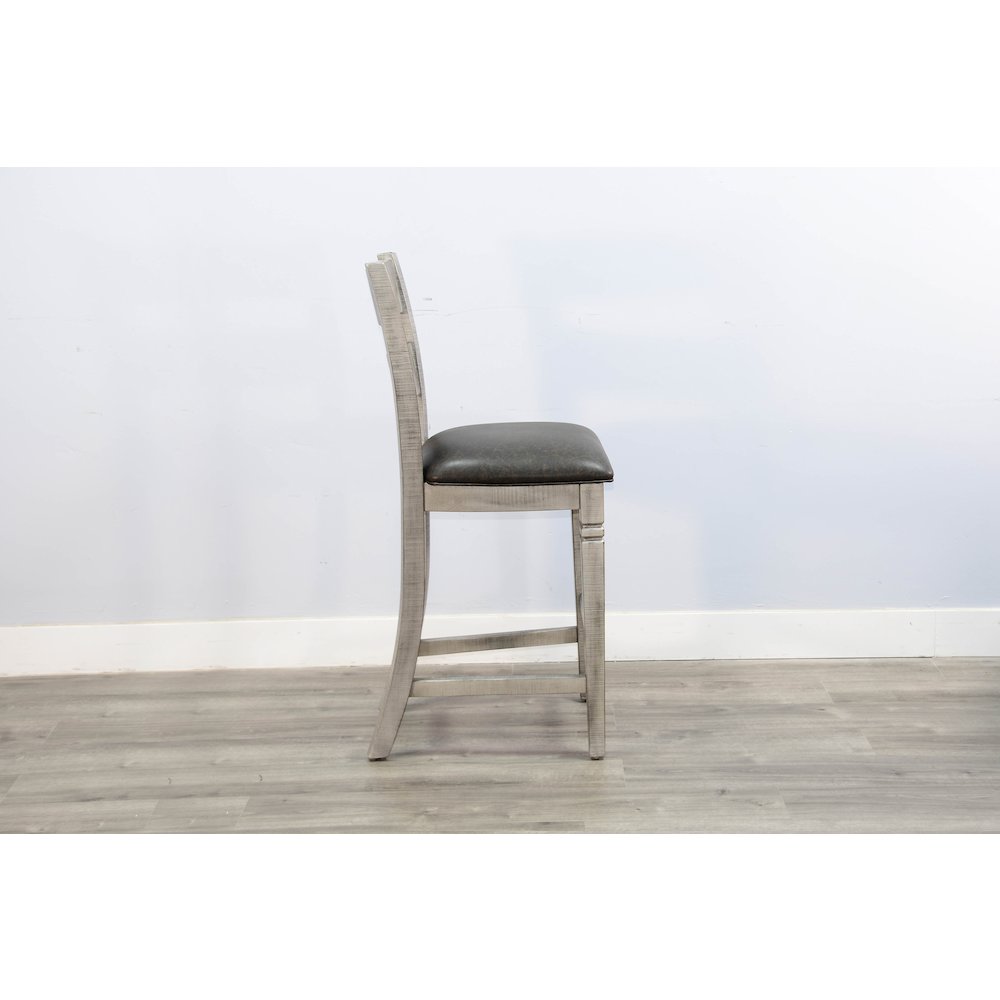 Bar Ladderback Barstool, Cushion Seat (Set of 2). Picture 2