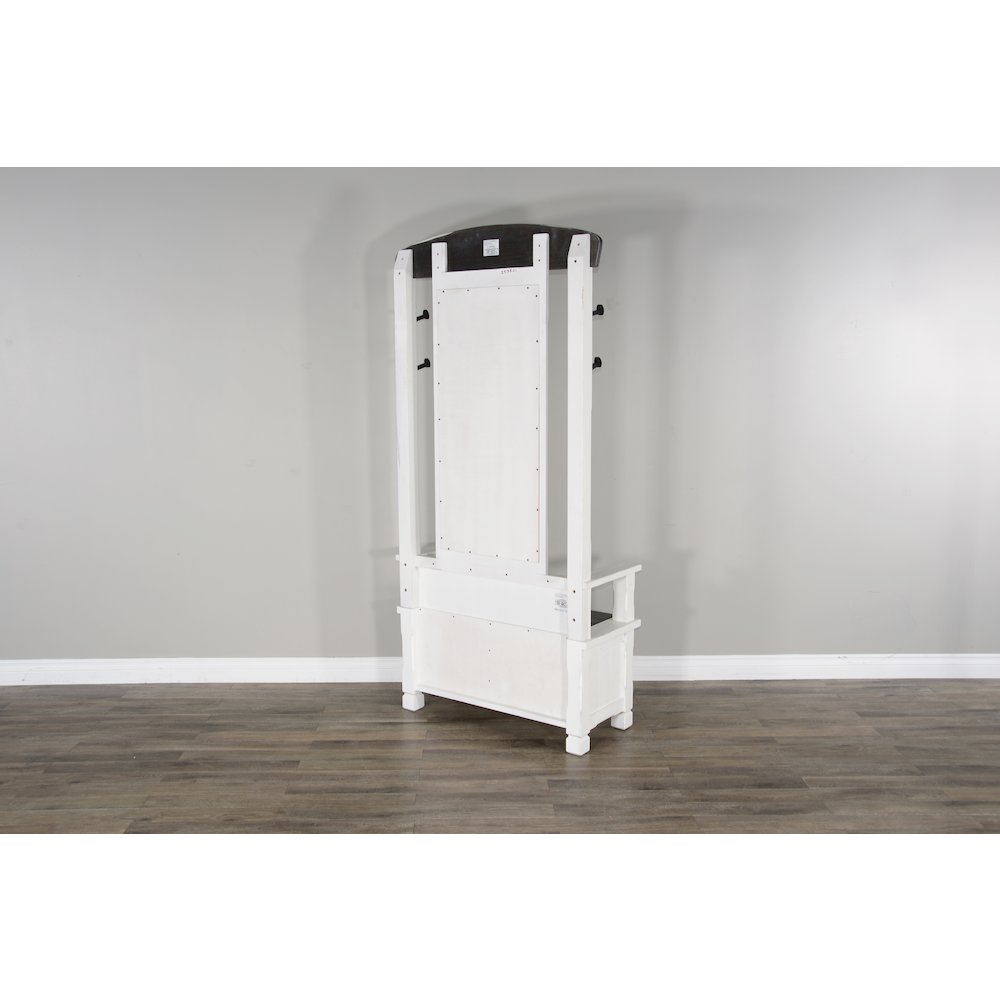 Sunny Designs 78" 4-hook Farmhouse Wood Hall Tree. Picture 4