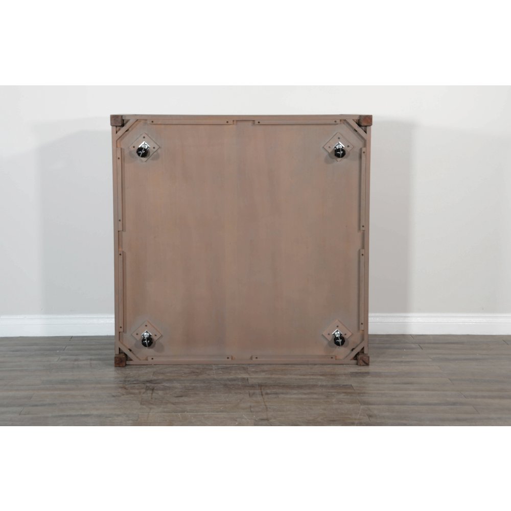 Doe Valley Mahogany Wood Coffee Table with Casters in Light Brown. Picture 6