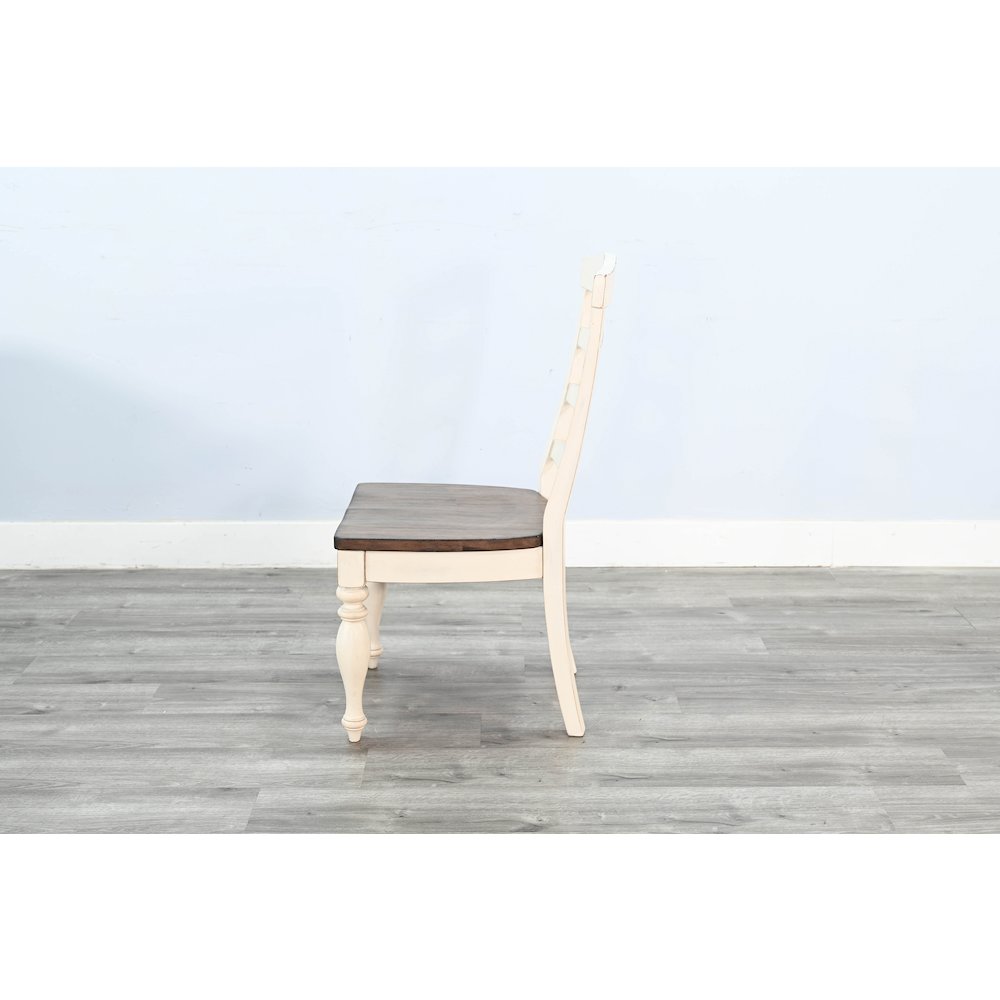 Pasadena Wood Ladderback Chair (Set of 2), Buckskin/Marble White. Picture 4