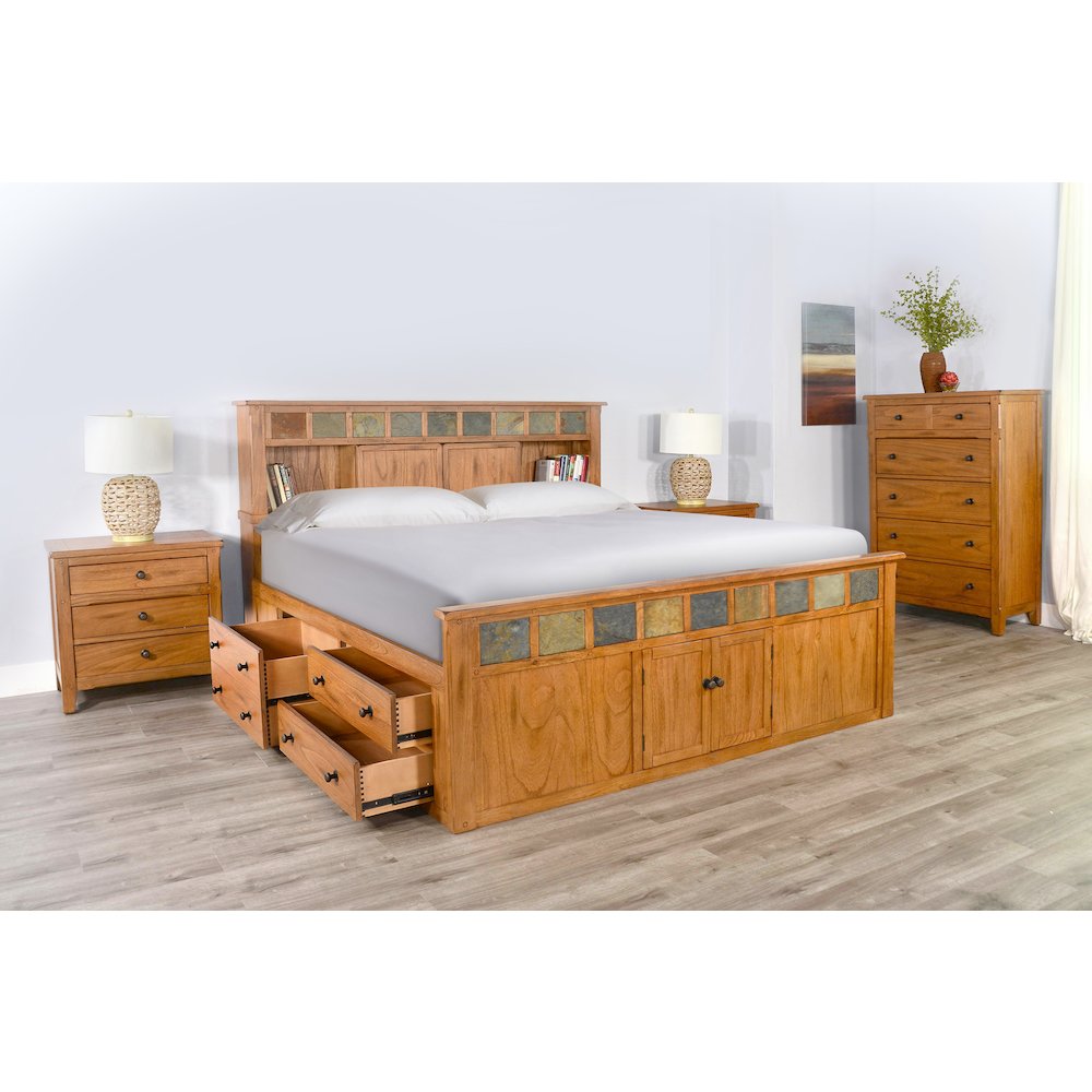 Eastern King Storage Bed with Slate. Picture 2