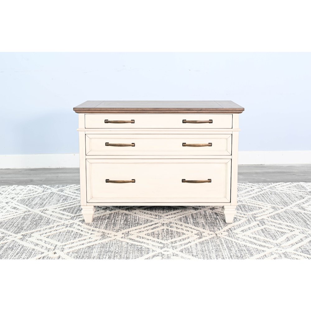 Lateral File Cabinet, Buckskin/Marble White. Picture 2