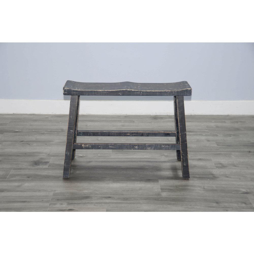 Black Sand Counter Bench, Wood Seat. Picture 2