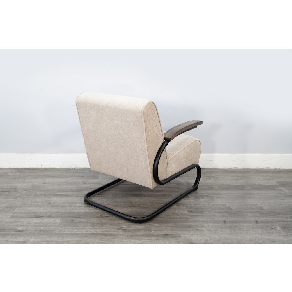 Nash Modern Industrial Accent Chair with Metal Frame. Picture 6