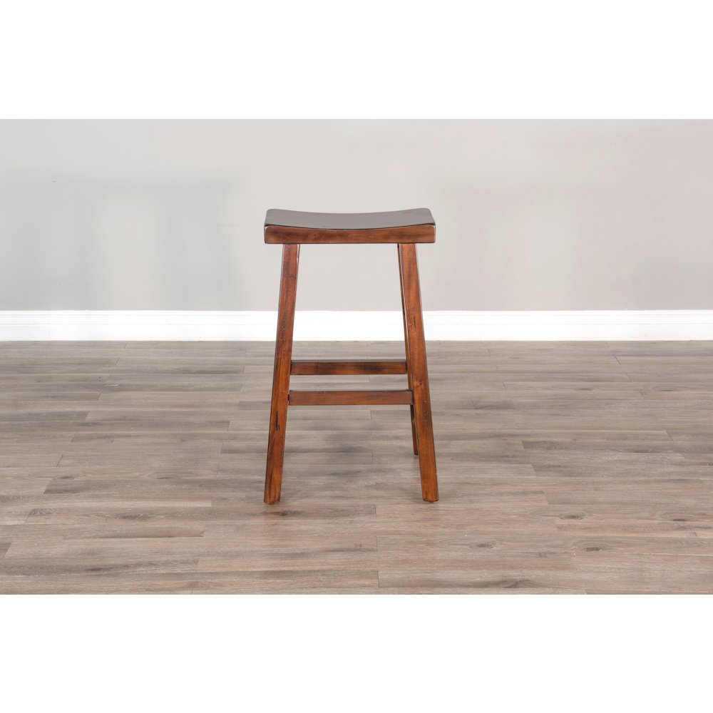 Bar Saddle Seat Stool, Wood Seat (Set of 2). Picture 2