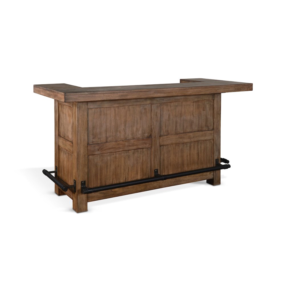 80" Traditional Wood Home Bar. Picture 1