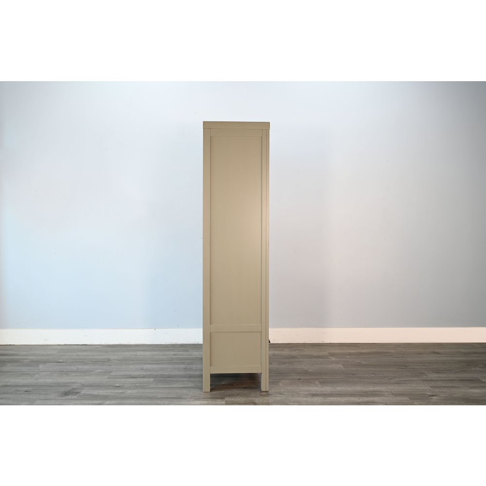 Transitional Linen Cabinet with Shelves and Deep Storage Drawer. Picture 5