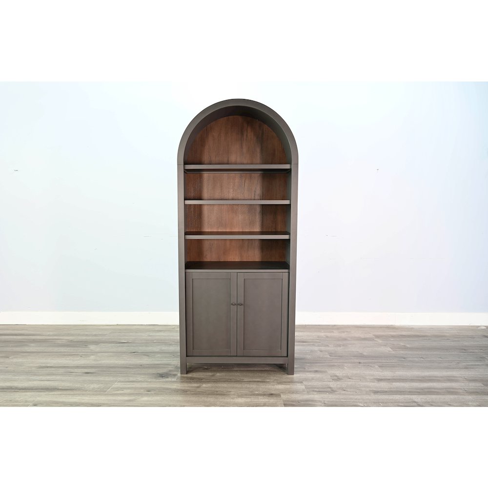 Arched Display Cabinet with Doors. Picture 1