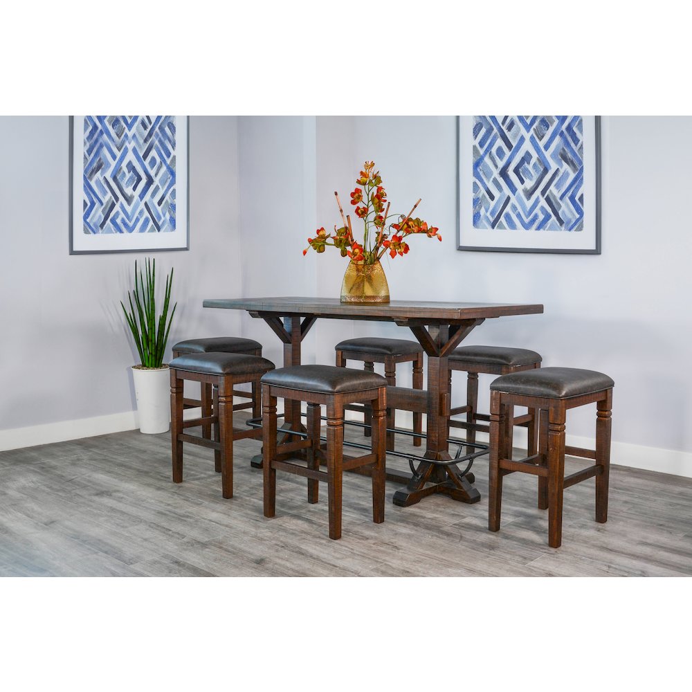 Homestead Rectangular Pub Table Set. Picture 2