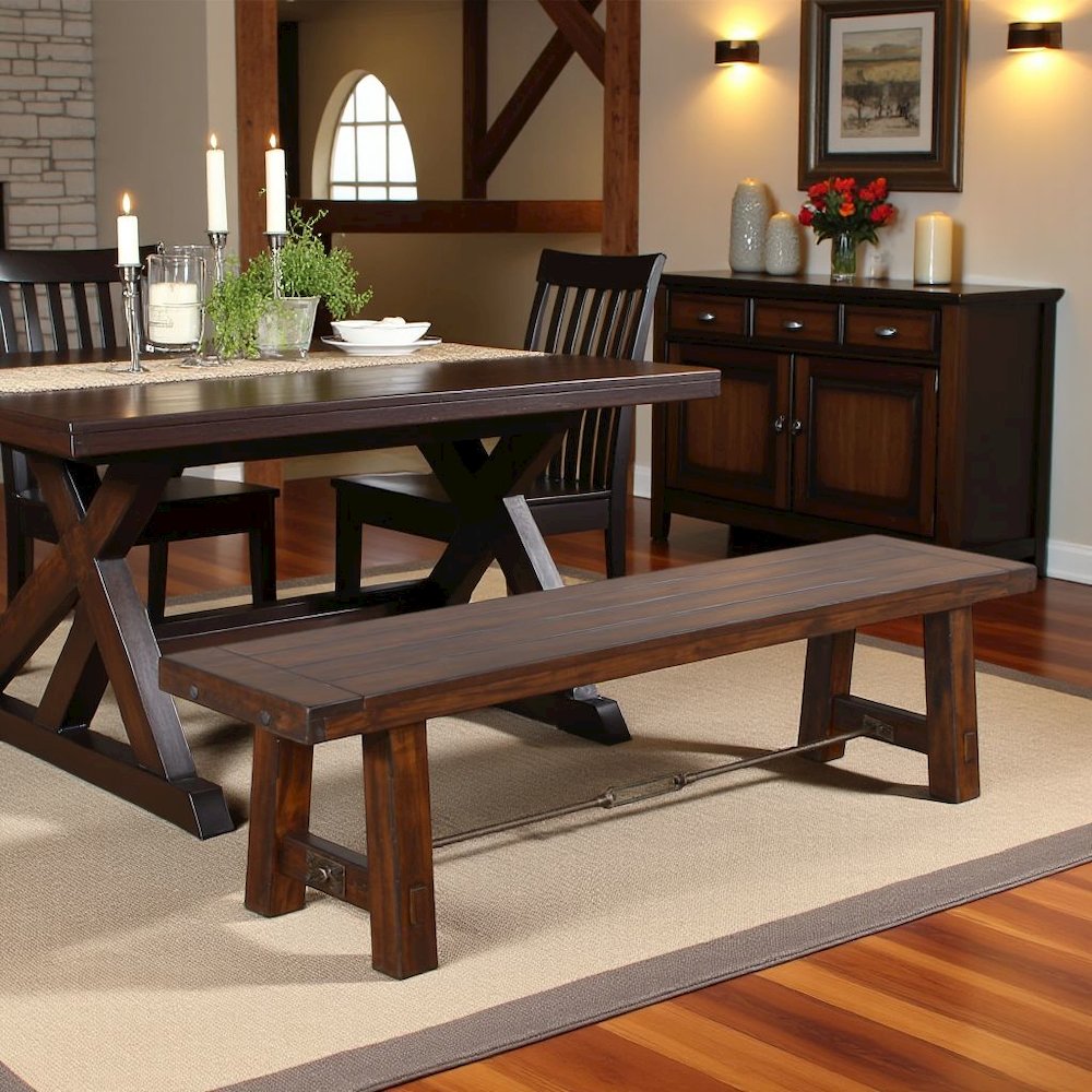Beige Wood Bench, Solid Wooden Bench for Indoor Use, Small Entryway Bench. Picture 3