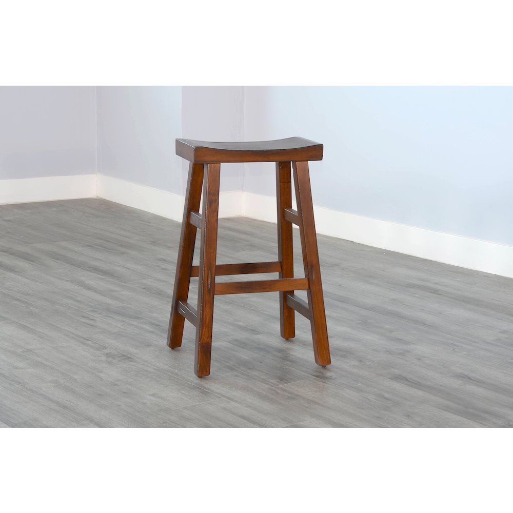 Bar Saddle Seat Stool, Wood Seat (Set of 2). Picture 3
