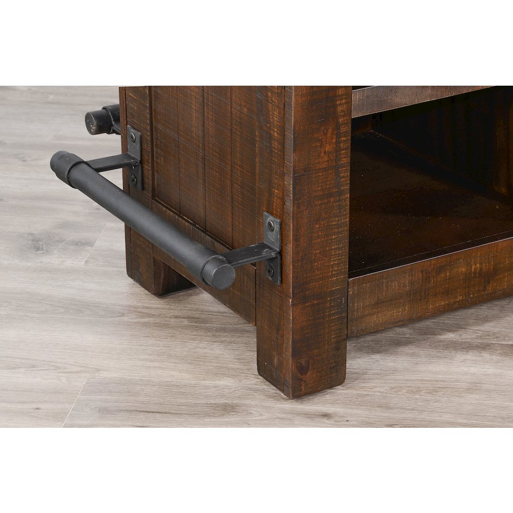 80" Traditional Wood Home Bar with Stools. Picture 3