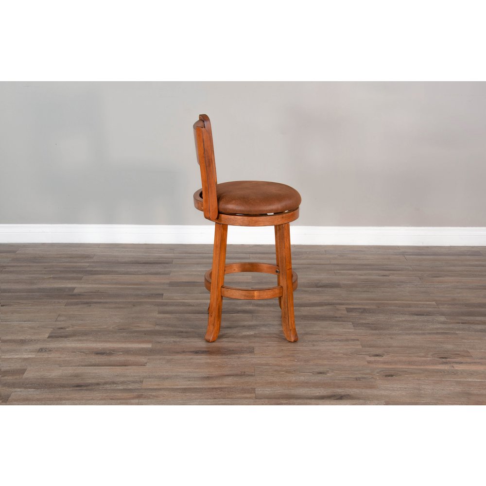 Counter Swivel Barstool, Cushion Seat & Back (Set of 2). Picture 4