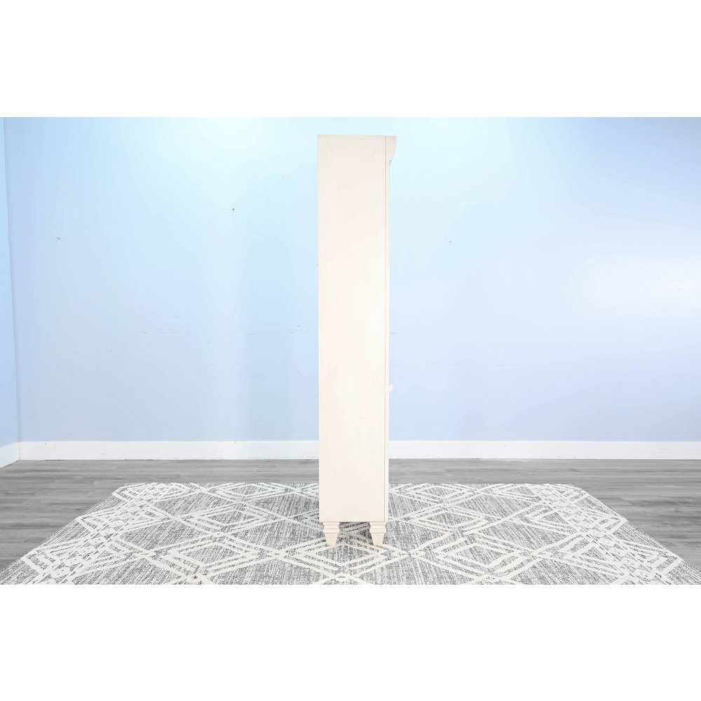 white Two-Tone Wood Bookcase, Buckskin/Marble White. Picture 2
